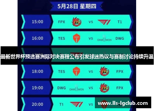 最新世界杯预选赛洲际对决赛程公布引发球迷热议与赛制讨论持续升温